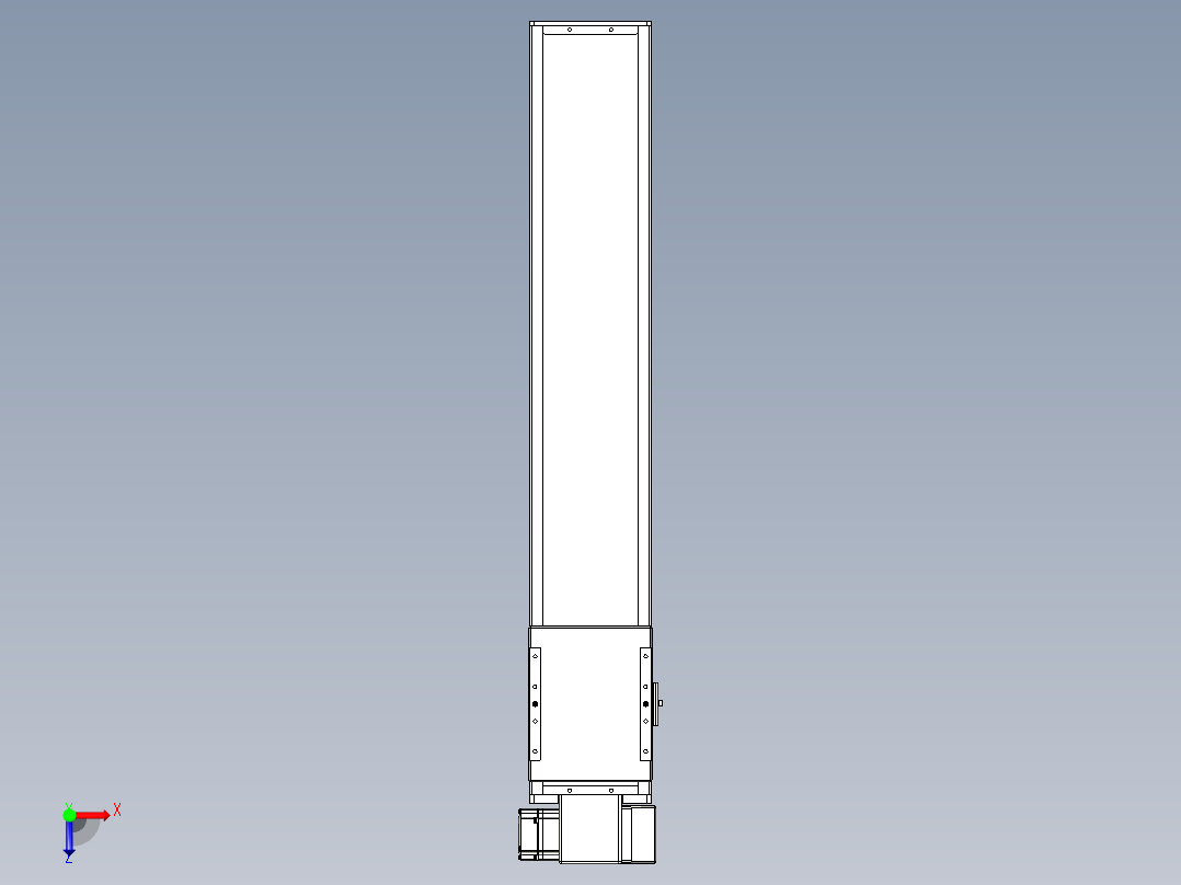 同步带全封闭直线模组TPA-HCB-14D-120-L650-RP-C-P40-N3俯视图