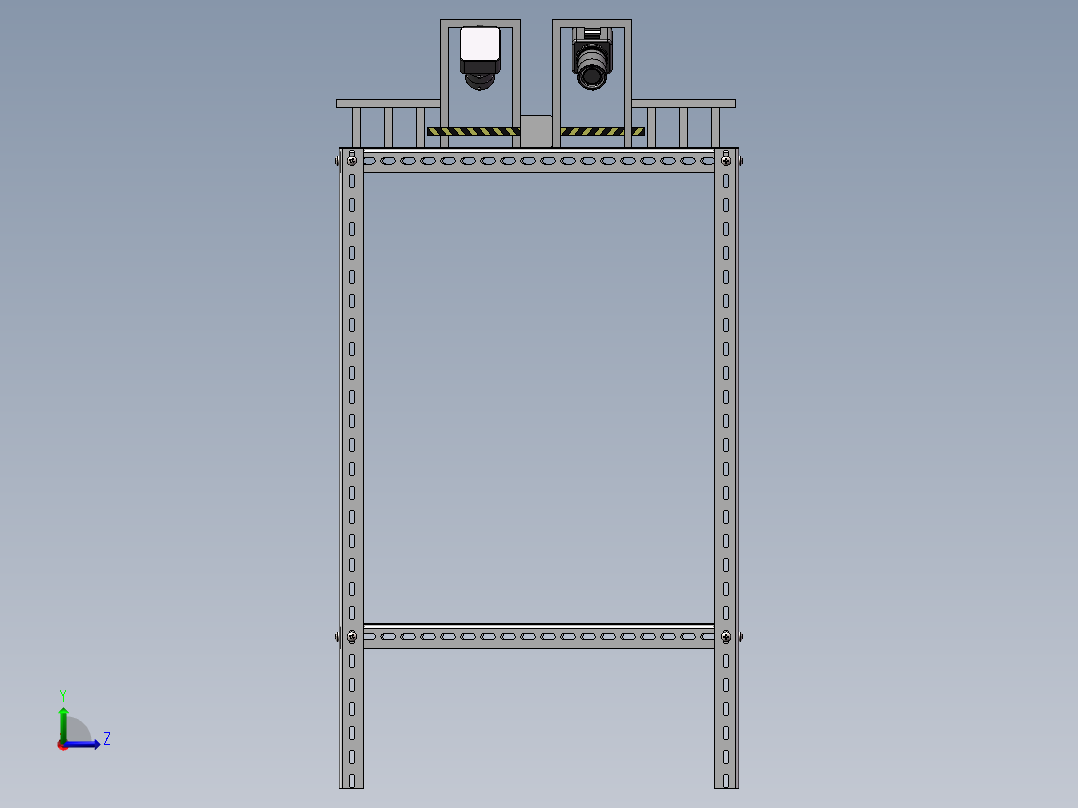 停车场模型左视图