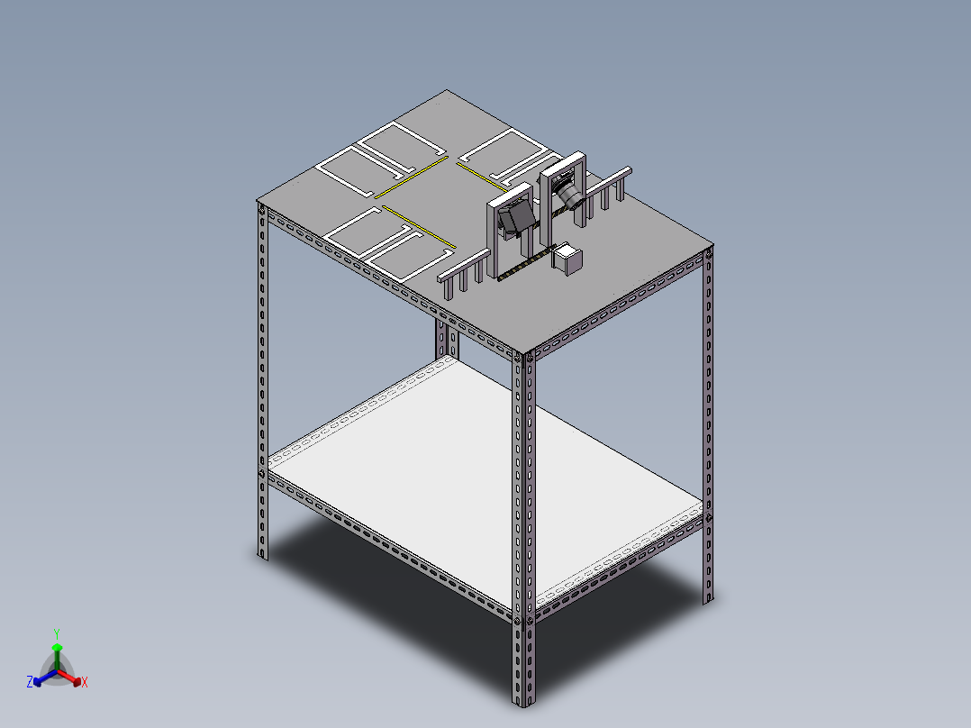 停车场模型正等轴测图