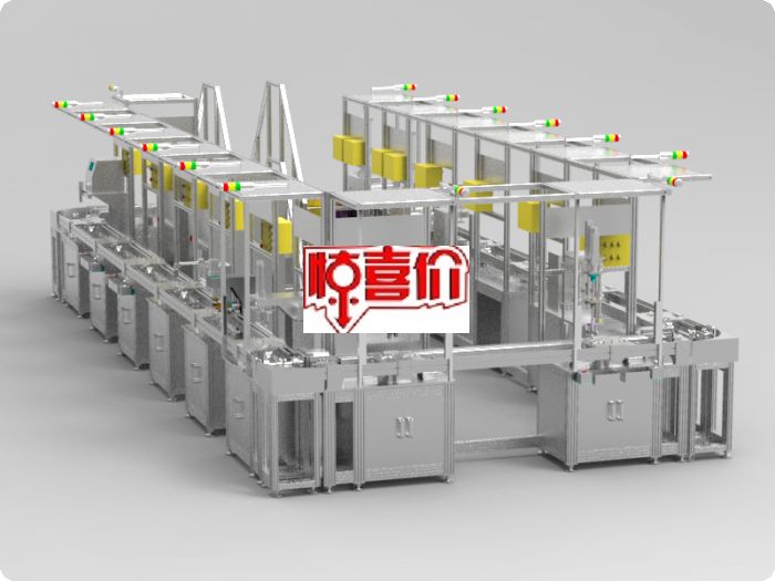 汽车零件自动组装生产流水线 3D图 STEP格式文件机械设备素材