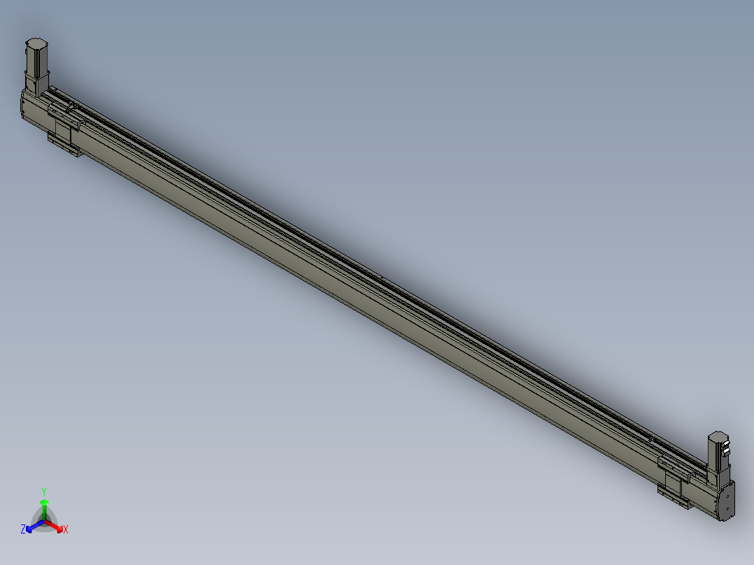 威洛博双电机滑台-VBF14S2-L100-S2700-BLR-P40-C6正等轴测图