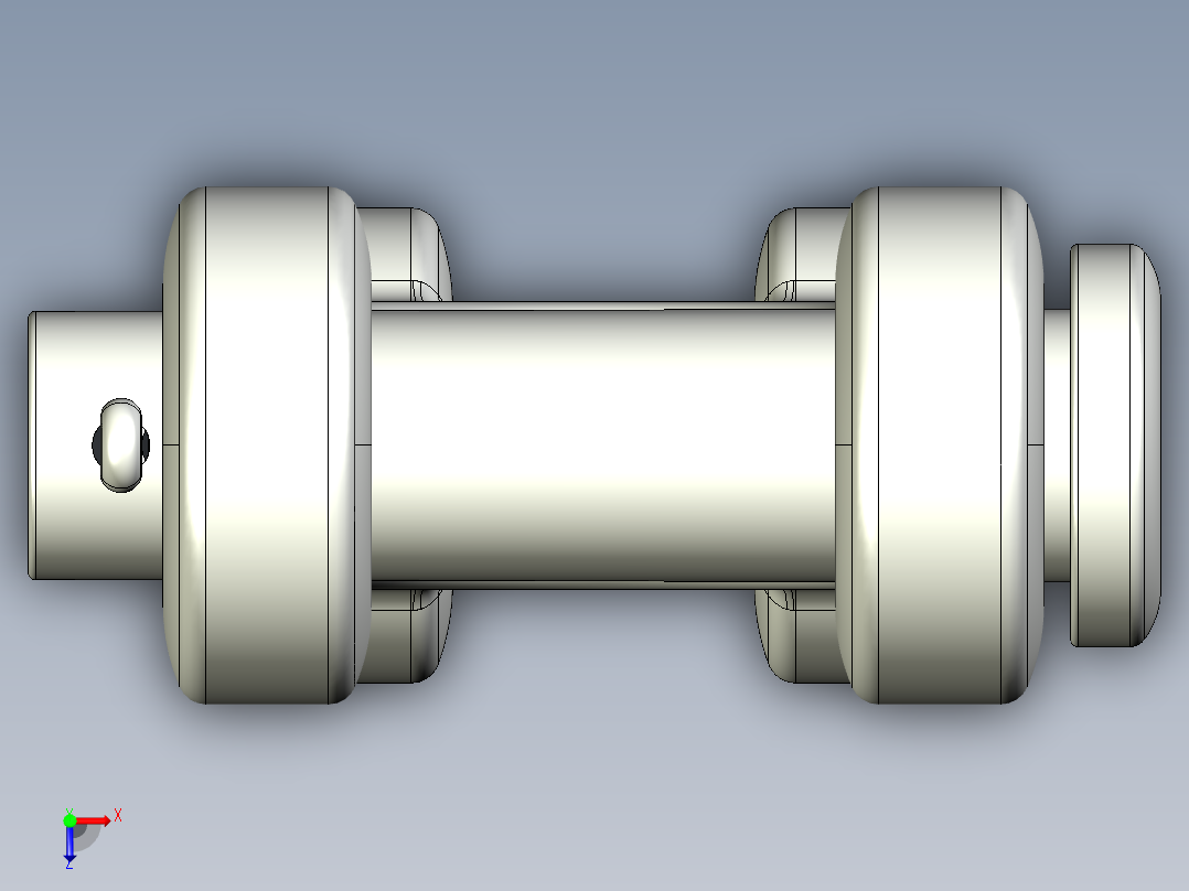 紧固件-IGES 0.7500 Double Shackle 0.5000俯视图