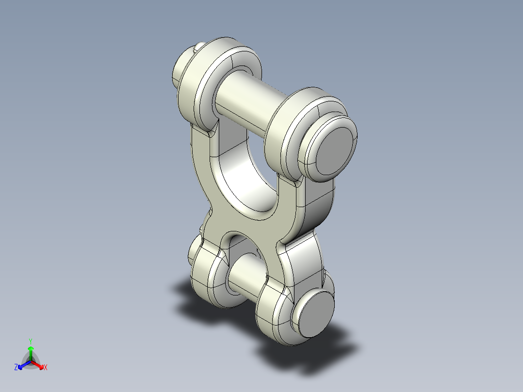 紧固件-IGES 0.7500 Double Shackle 0.5000正等轴测图