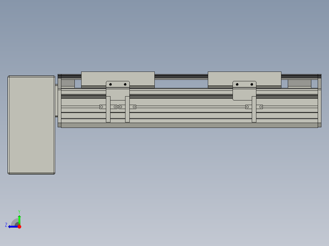 直线模组WG-LHB12-S150-RD设计图纸右视图