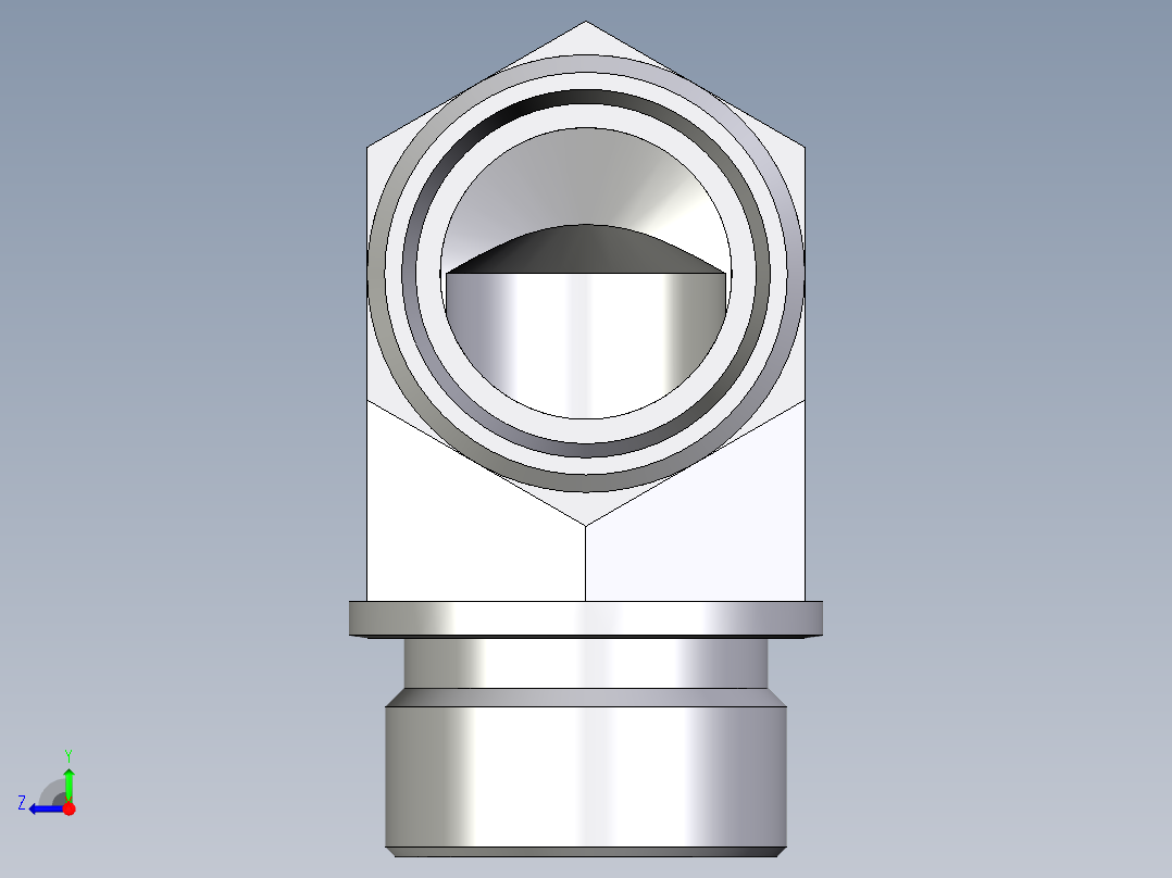 卡套式工业通用硬管接头EO_Male_stud_elbow_WE28LM71X右视图