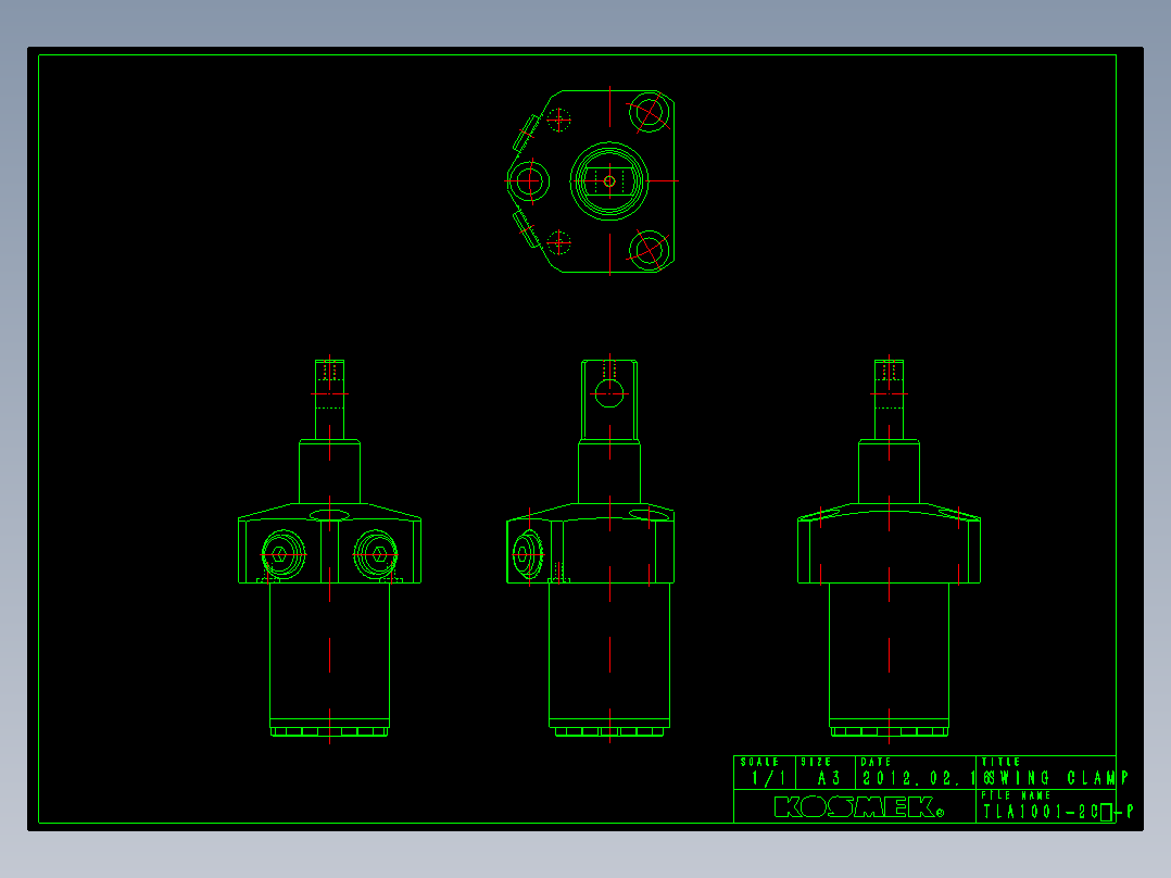 KOSMEKTLA1001-2Cx-P多系列多零件图纸模型