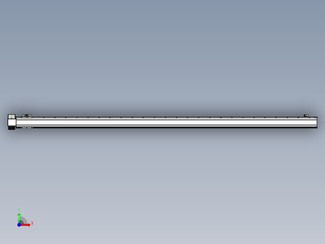 同步带滑台-半封闭B10H-L45-S2500-RD-P40-D3前视图