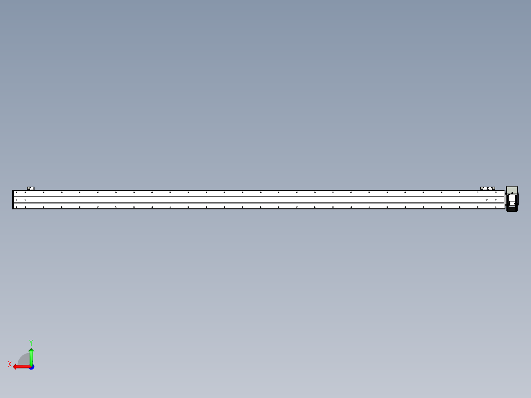 同步带滑台-半封闭B10H-L45-S2500-RD-P40-D3后视图