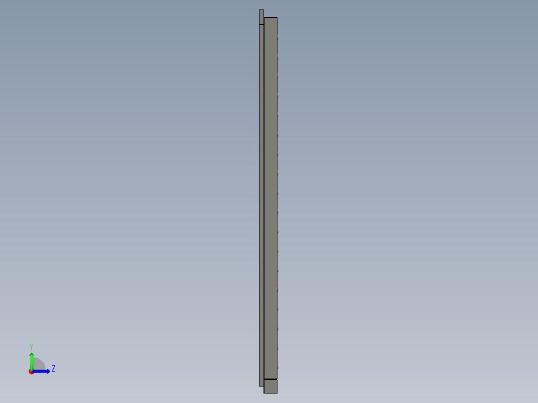 空氣浮上式萬向滾珠條(角溝型)AFU(B)-3D多系列多零件图纸模型左视图