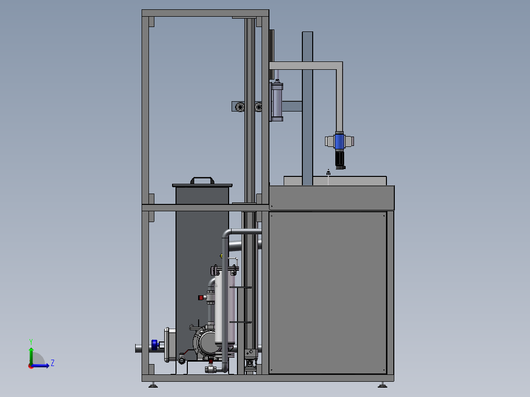 试管超声波清洗设备sw23左视图