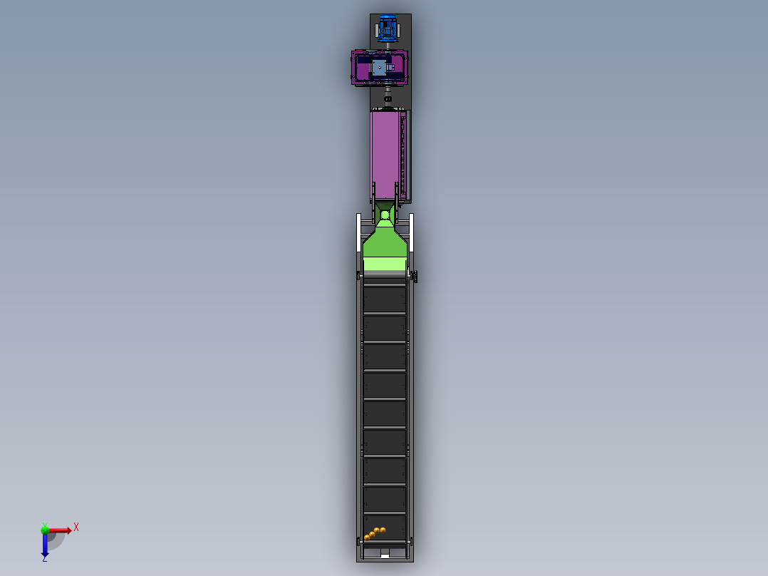 水果分拣机sw20可编辑俯视图