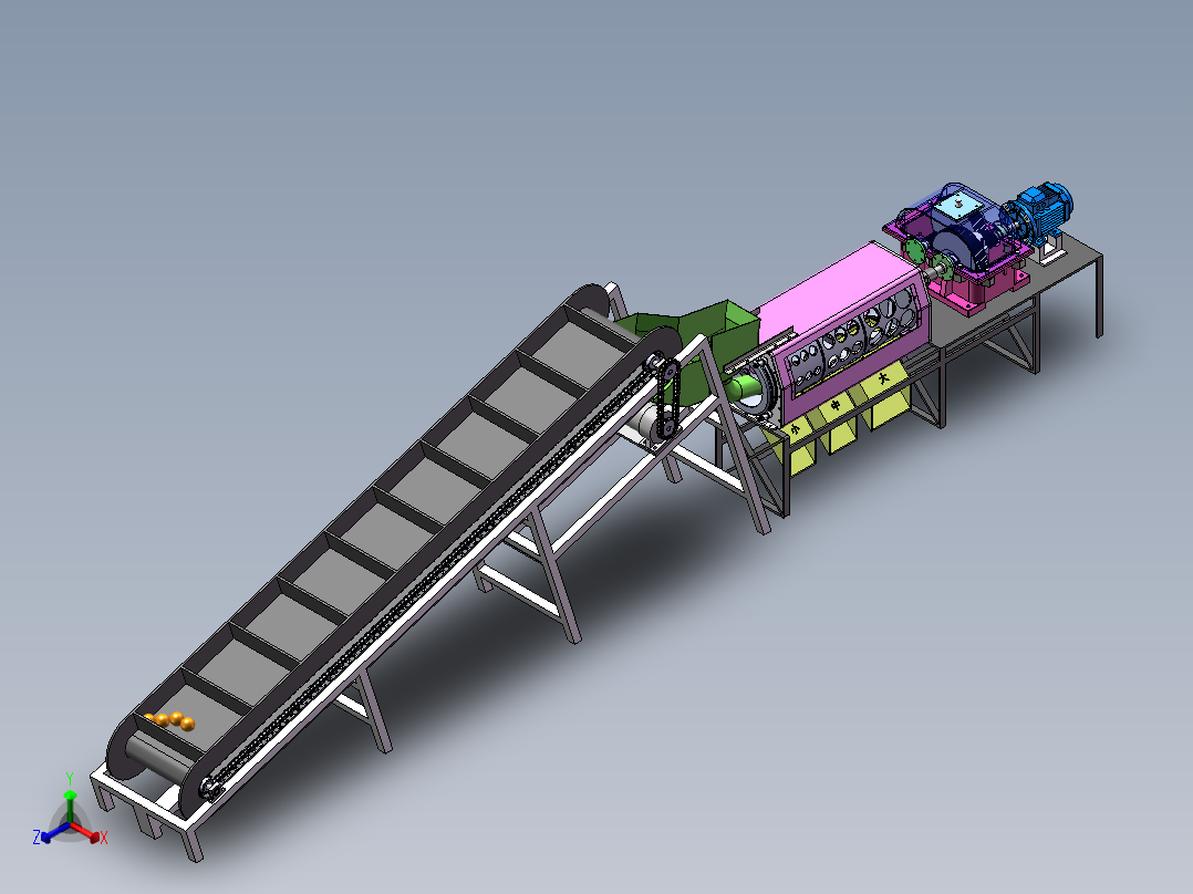水果分拣机sw20可编辑正等轴测图