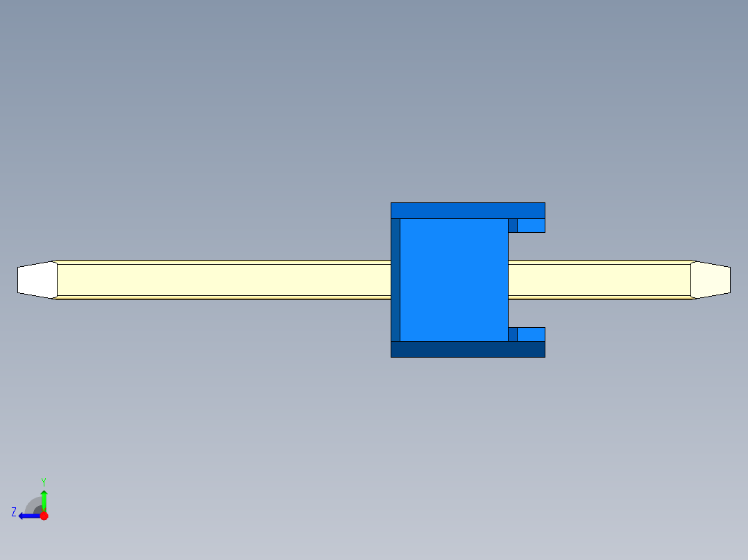 彩色公头100mil（2.54mm）系列-DS1021_blue_1x25p_100mil_Type1_rev1.0右视图