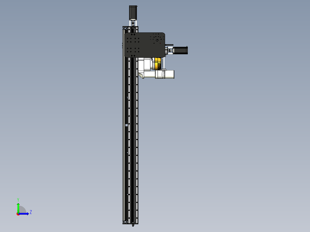 1500mmx1500mm数控雕刻机车床左视图