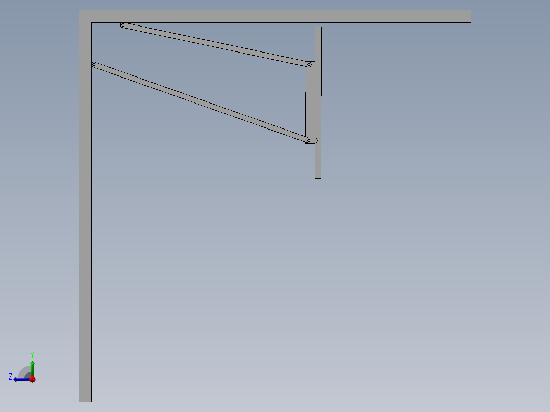 折叠机构模型与仿真右视图