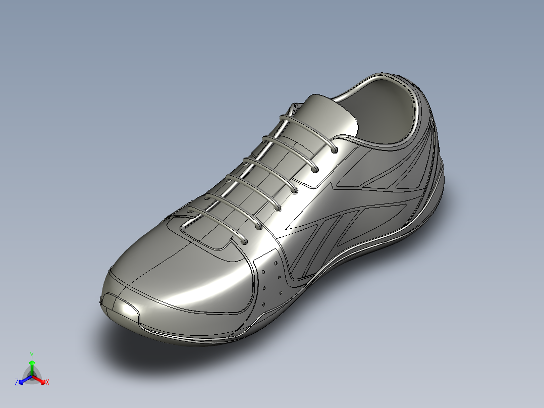 锐步鞋（运动鞋正等轴测图