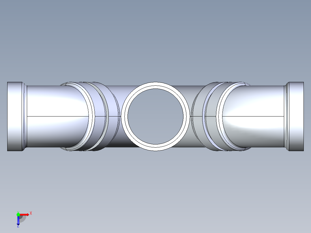 船舶管路系统S11_SeaDrainPLUS_DoubleComboWye-SxSxSxS_37E268204_4in Sea Drain Plus - Double Wye - SxSxSxS俯视图