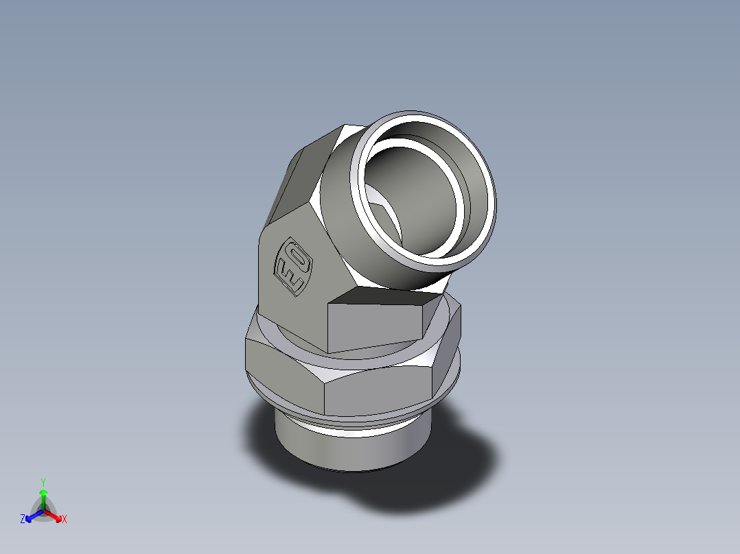 卡套式工业通用硬管接头EO_Adjustable_locknut_45_deg_elbow_VEE28LROMDCF