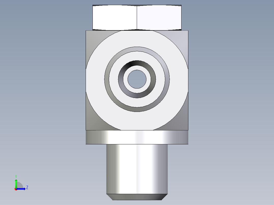 卡套式工业通用硬管接头EO_High_pressure_banjo_tee_TH06SRKDOMD71左视图