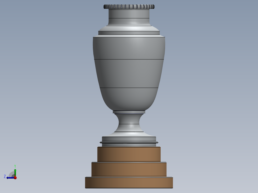 美洲杯奖杯右视图