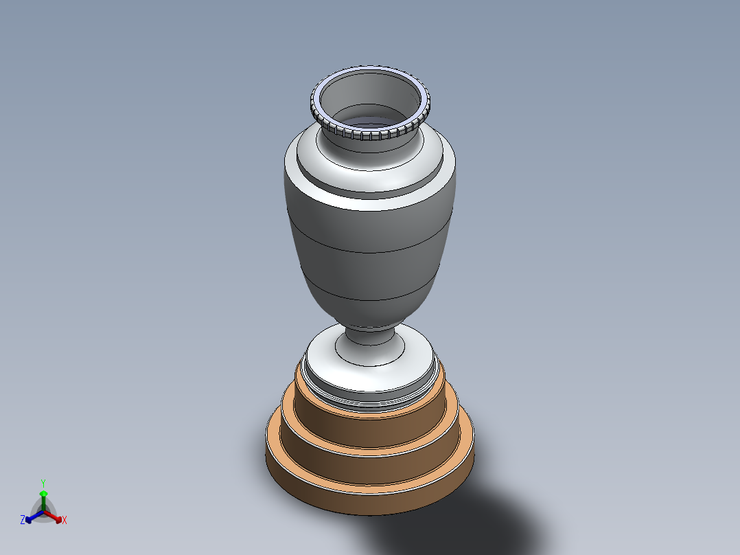 美洲杯奖杯正等轴测图