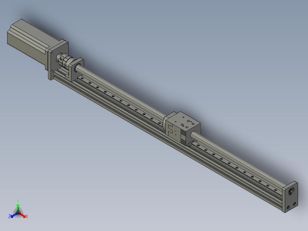 模组FSK40-L10C7-BC-T40（600行程）正等轴测图