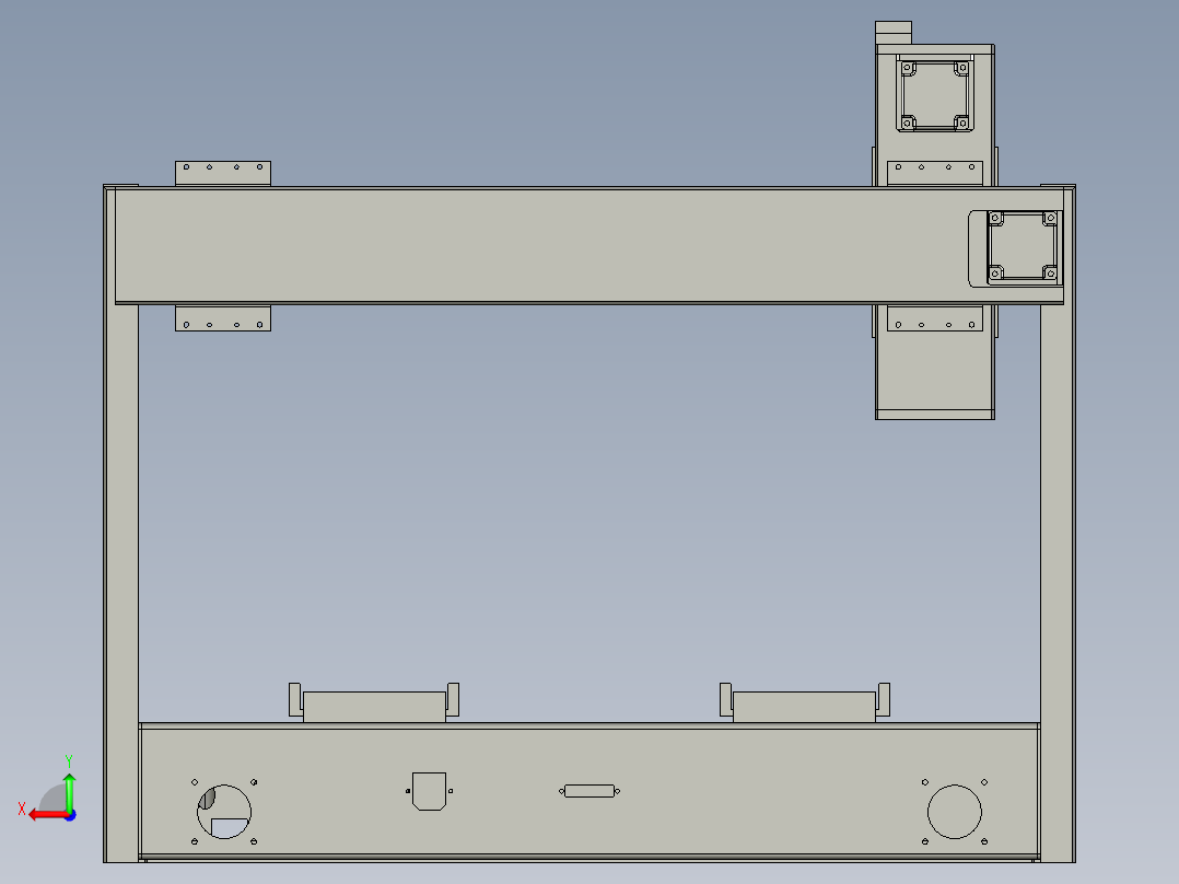 同步带桌面式平台B6331-57步进版后视图