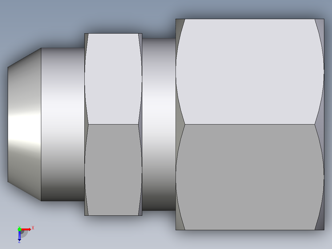 卡套式工业通用硬管接头EO_Weld_connector_AS12L71俯视图