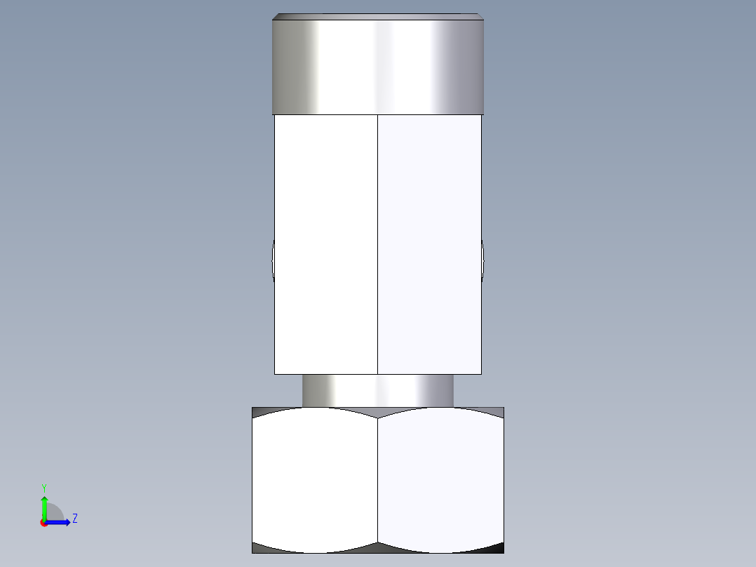 卡套式工业通用硬管接头EO_Standpipe_run_tee_EVL30SOMD71左视图