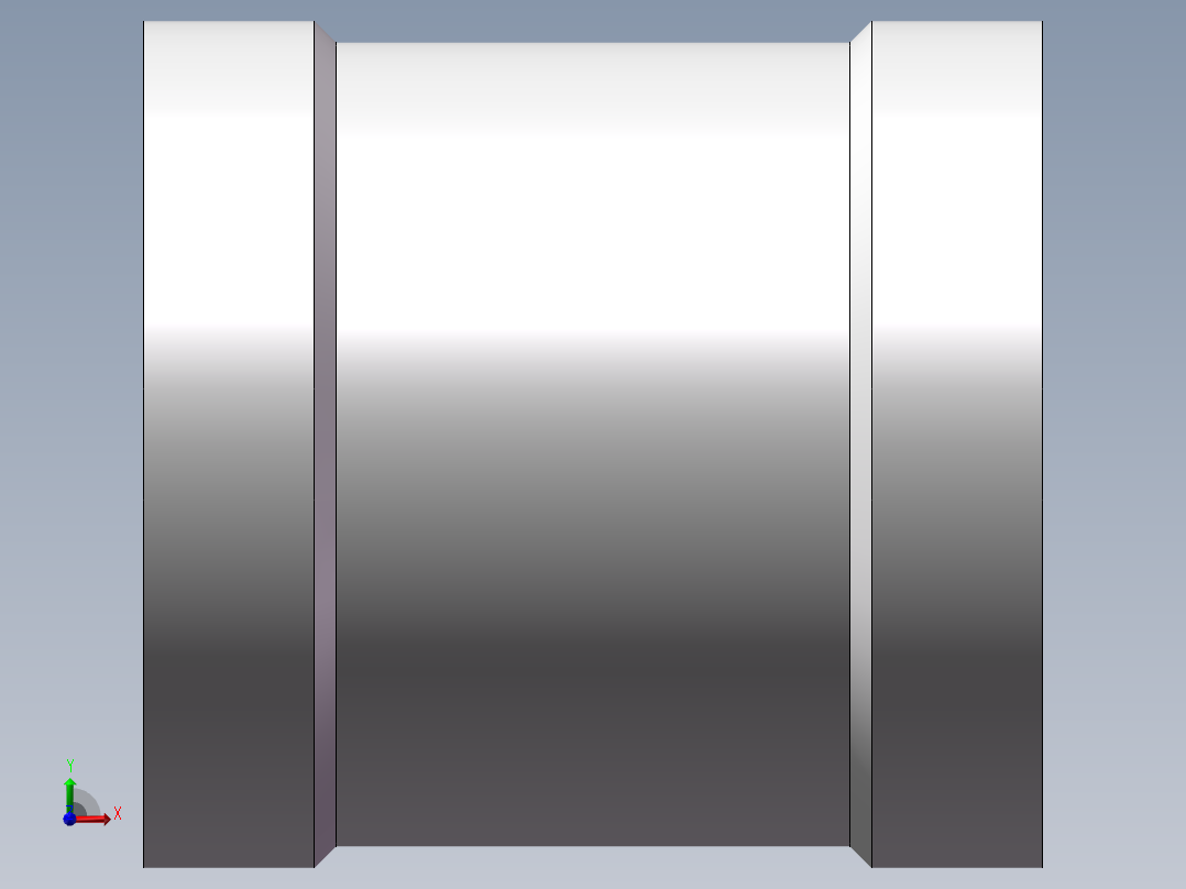 管箍-等径有边 DN25前视图