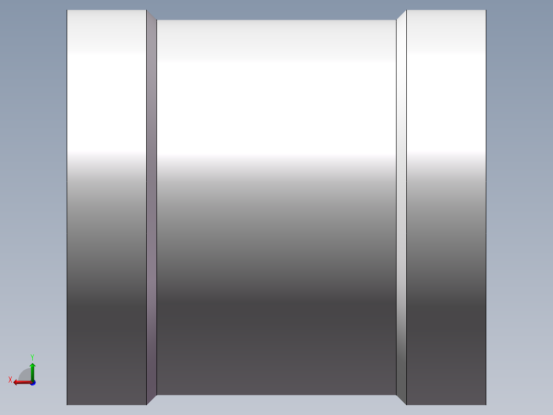 管箍-等径有边 DN25后视图