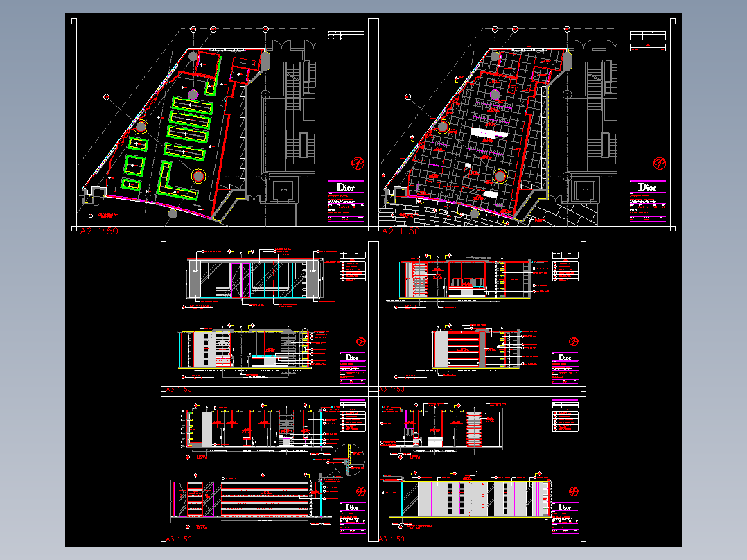 男装上海专卖店（施工图及实景）