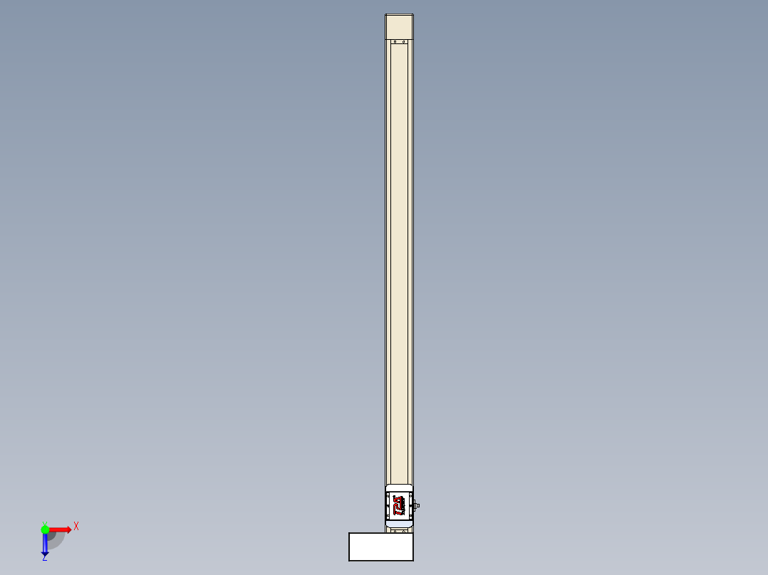 同步带全封闭直线模组TPA-HCB-65S-90-L1000-ML-C-P10-N3俯视图