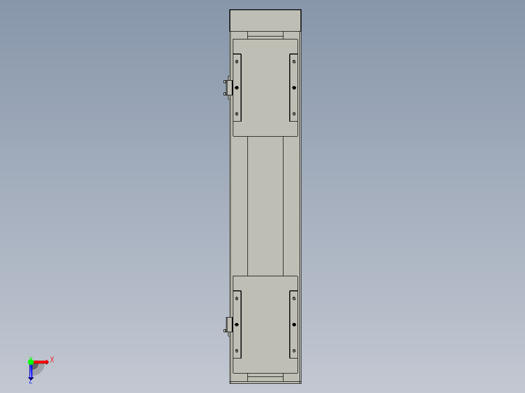 直线模组LHC17-S550-D设计图纸俯视图