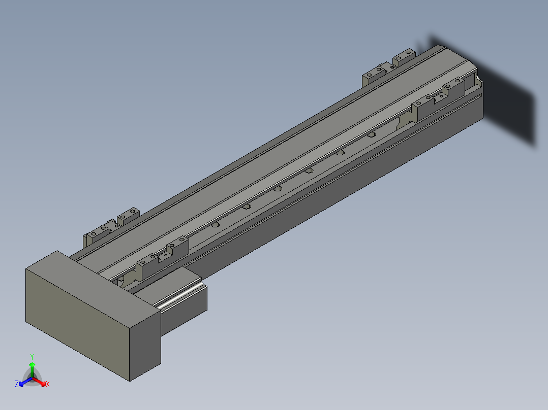 直线模组LHA6-S350-L-100W(16丝杆)设计图纸正等轴测图