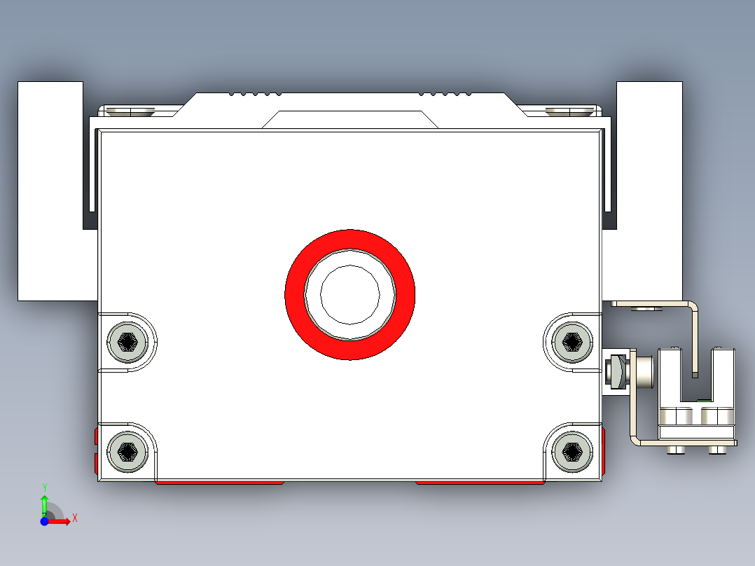 直线模组KKR86C-540A1-F0CS2_W设计图纸前视图