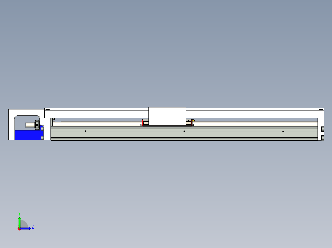 直线模组KKR86C-540A1-F0CS2_W设计图纸左视图