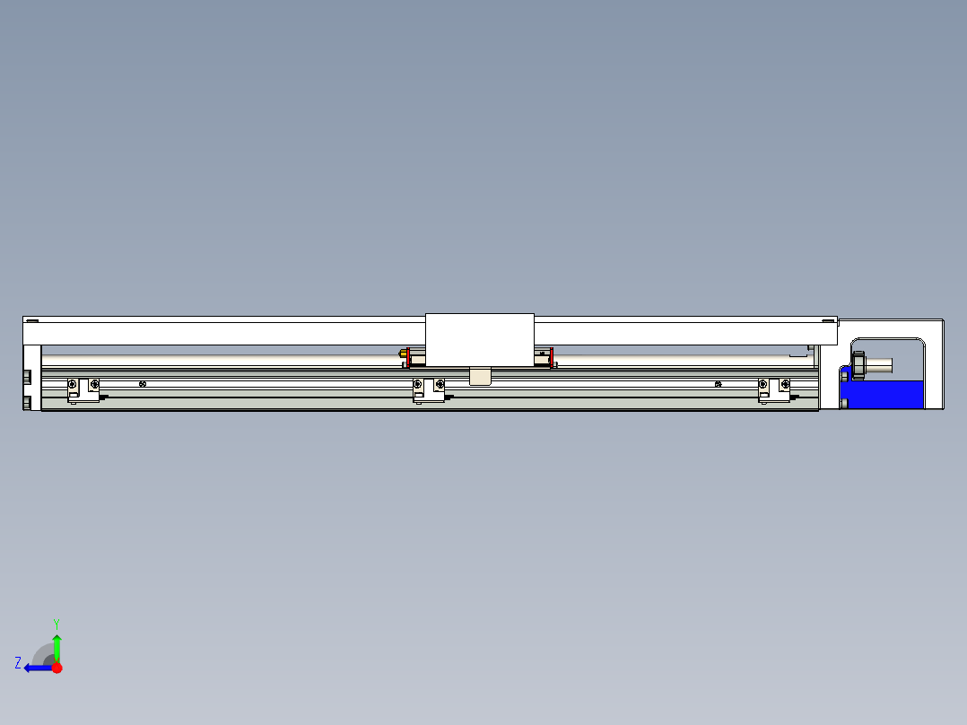 直线模组KKR86C-540A1-F0CS2_W设计图纸右视图