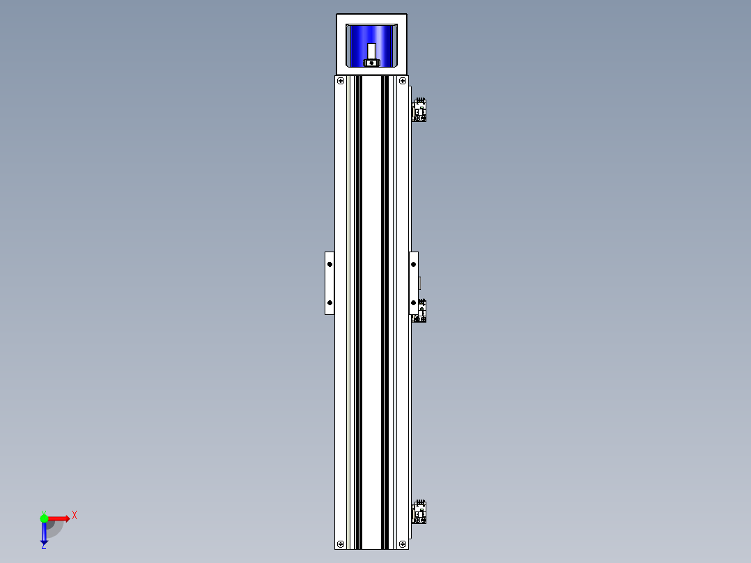 直线模组KKR86C-540A1-F0CS2_W设计图纸俯视图