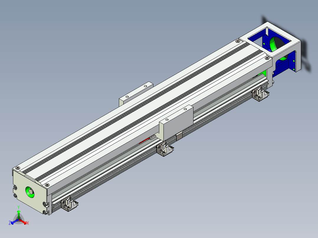 直线模组KKR86C-540A1-F0CS2_W设计图纸正等轴测图