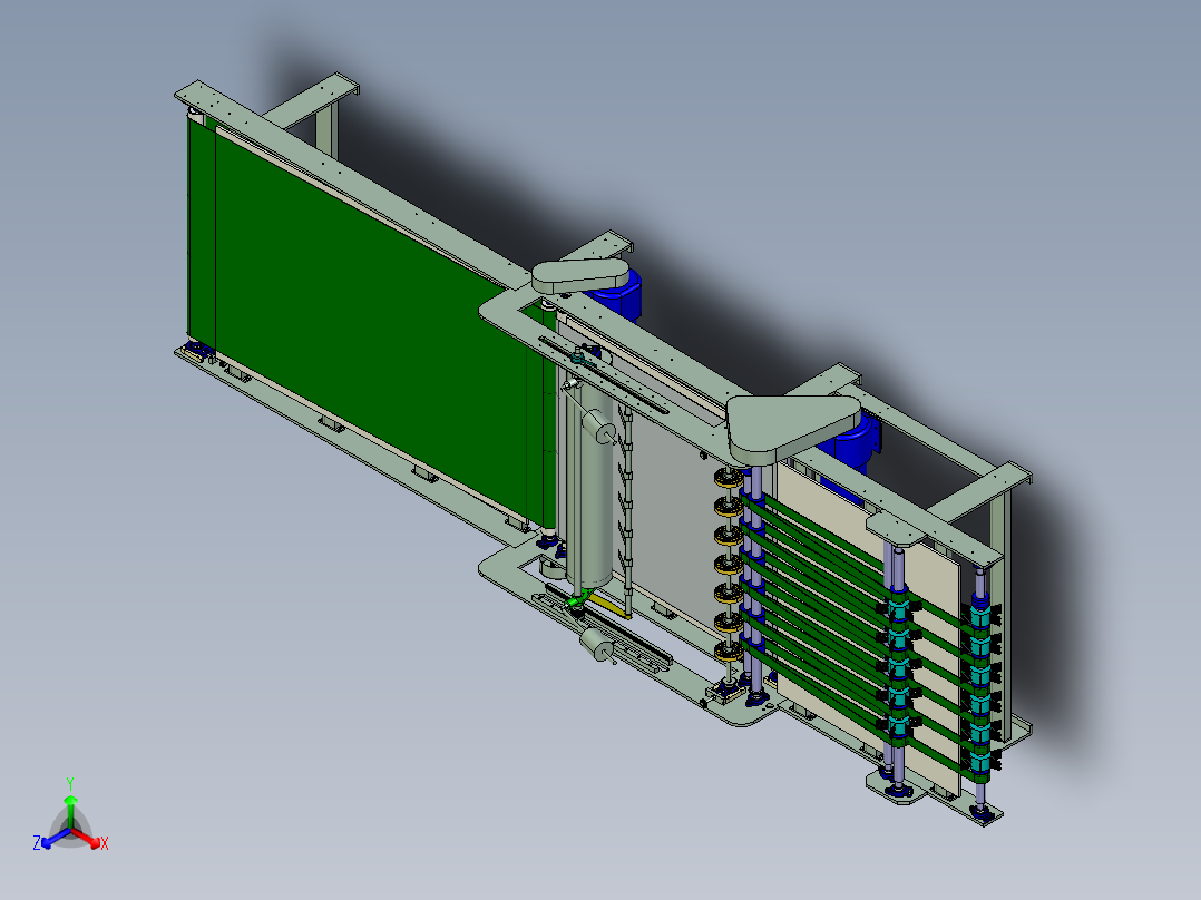 SZJ1600包装设备正等轴测图