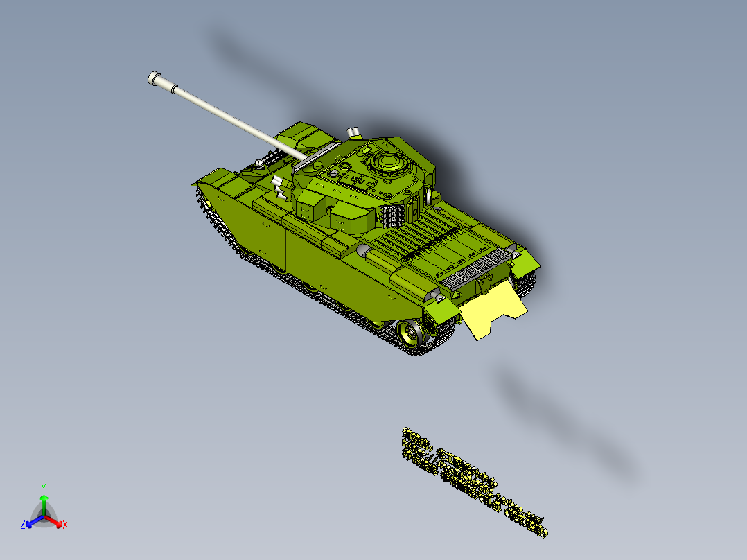 A11_百夫长<span style='color: red'>坦克</span>模型<span style='color: red'>SW</span>2018