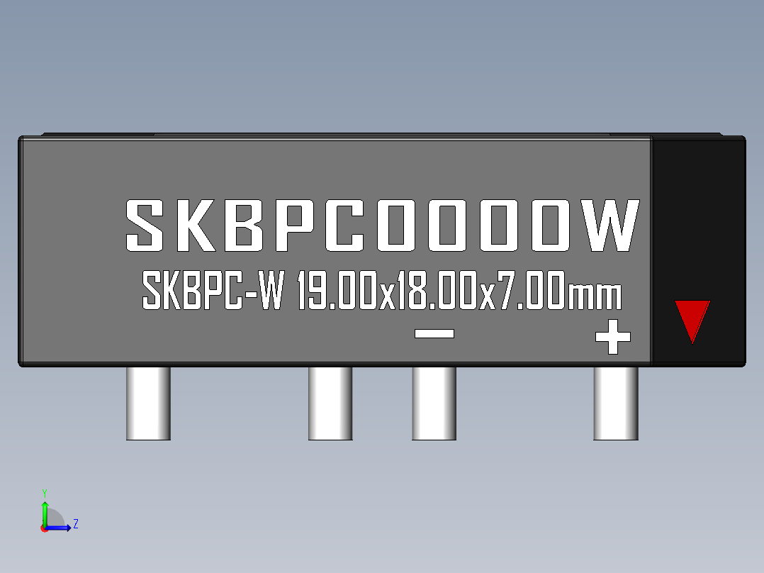 桥式整流器-SKBPC-W左视图