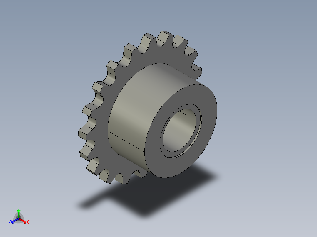 鏈輪惰輪XIS-S-3D多系列多零件图纸模型正等轴测图