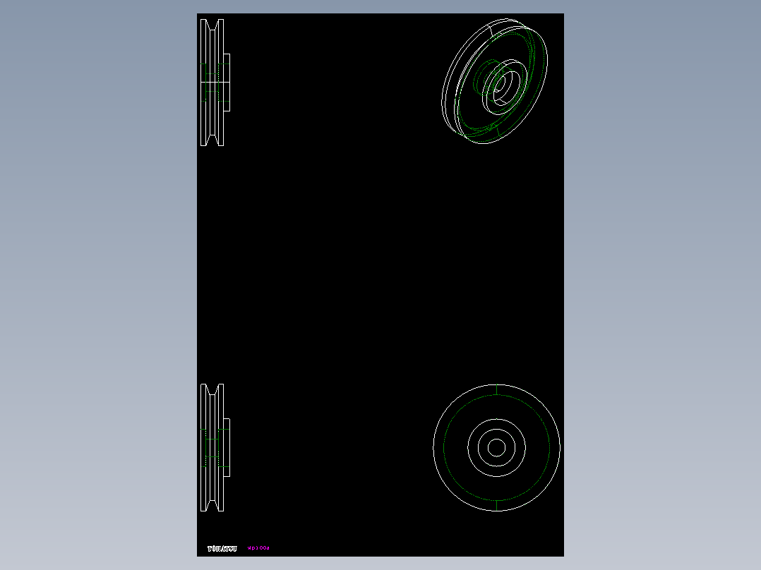 V滑輪惰輪(工程塑膠製)VIP-2D多系列多零件图纸模型