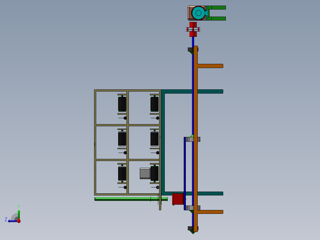 自动存储和检索系统右视图