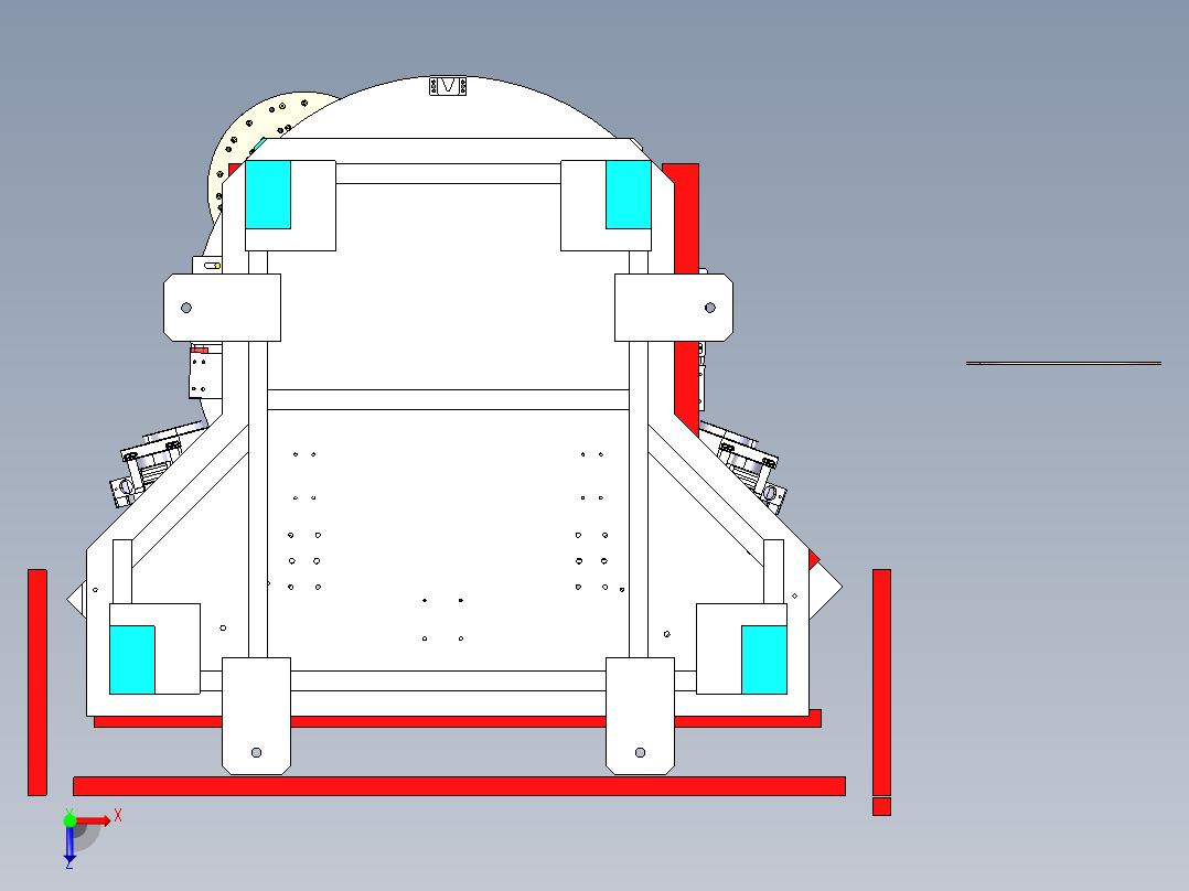 离合器传动盘铆摩擦片工作台设计俯视图