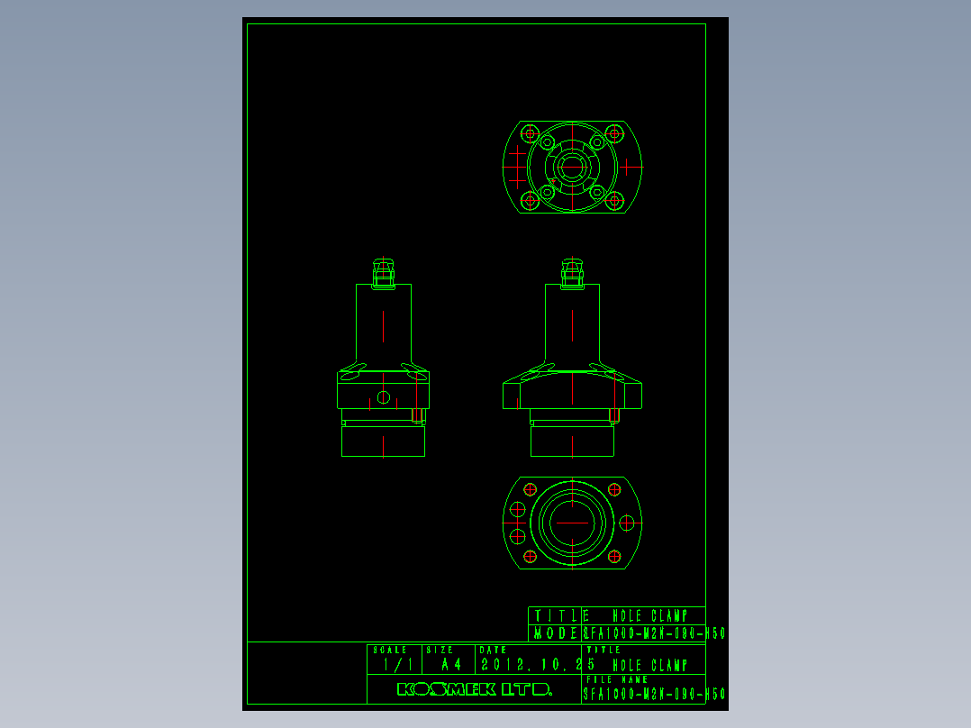 KOSMEKSFA1000-M2N-090-H50多系列多零件图纸模型多系列多零件图纸模型