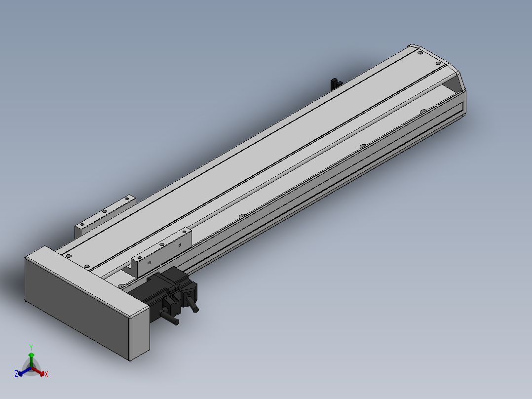 精密模组MY100-T10-400L-BL-P10B-C4-C正等轴测图