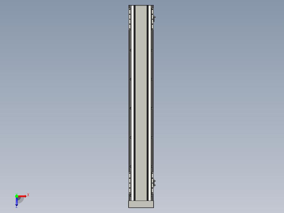 直线模组LHA170-S1100-D设计图纸俯视图